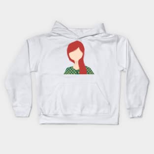 No Face Red Hair Kids Hoodie